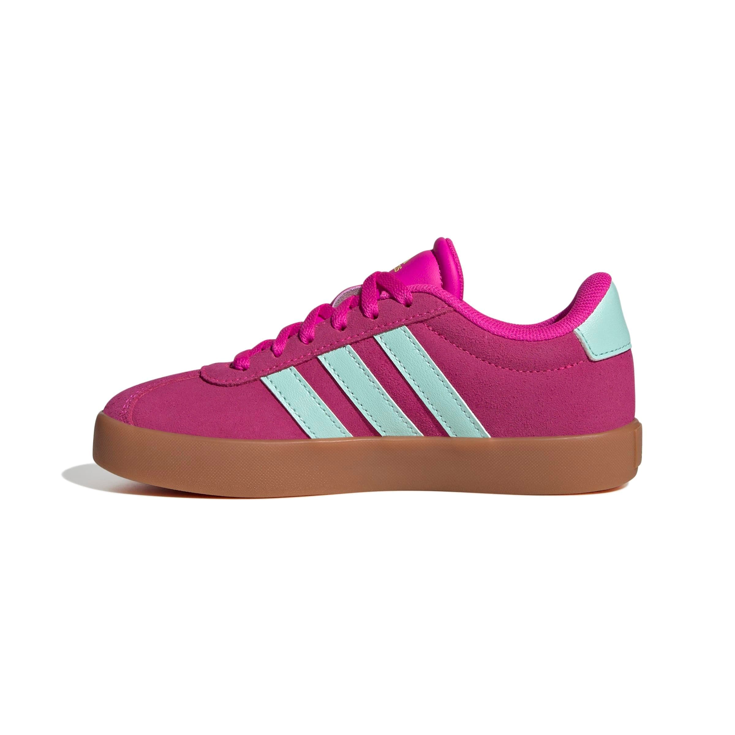 adidas VL Court 3.0 Shoes Kids, Zapatilla de Deporte Unisex niños, Shock Pink Semi Flash Aqua Lucid Lemon, 31 EU