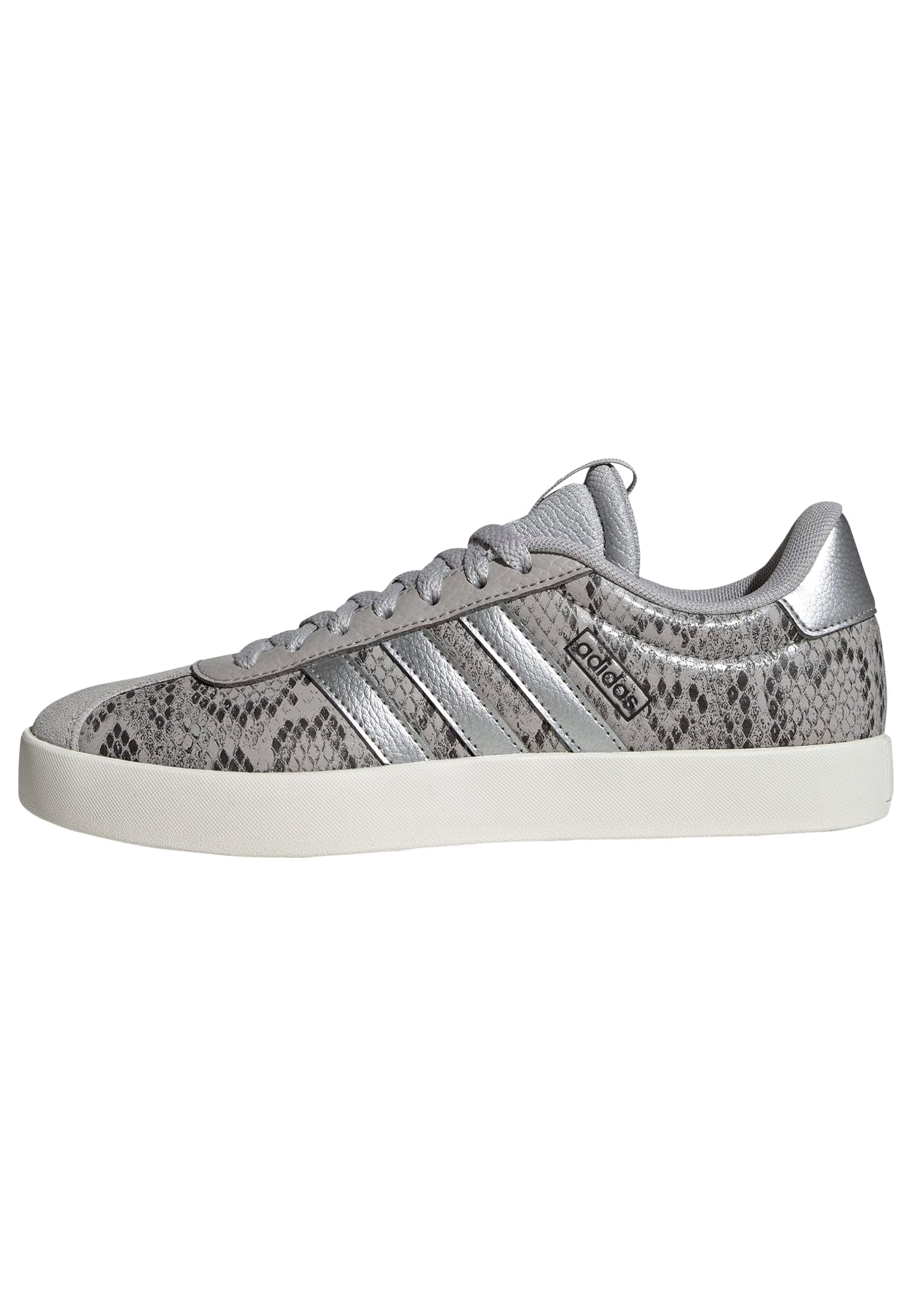 adidas VL Court 3.0 Shoes, Zapatillas Mujer, Grey Two Silver Met Off White, 42 2/3 EU