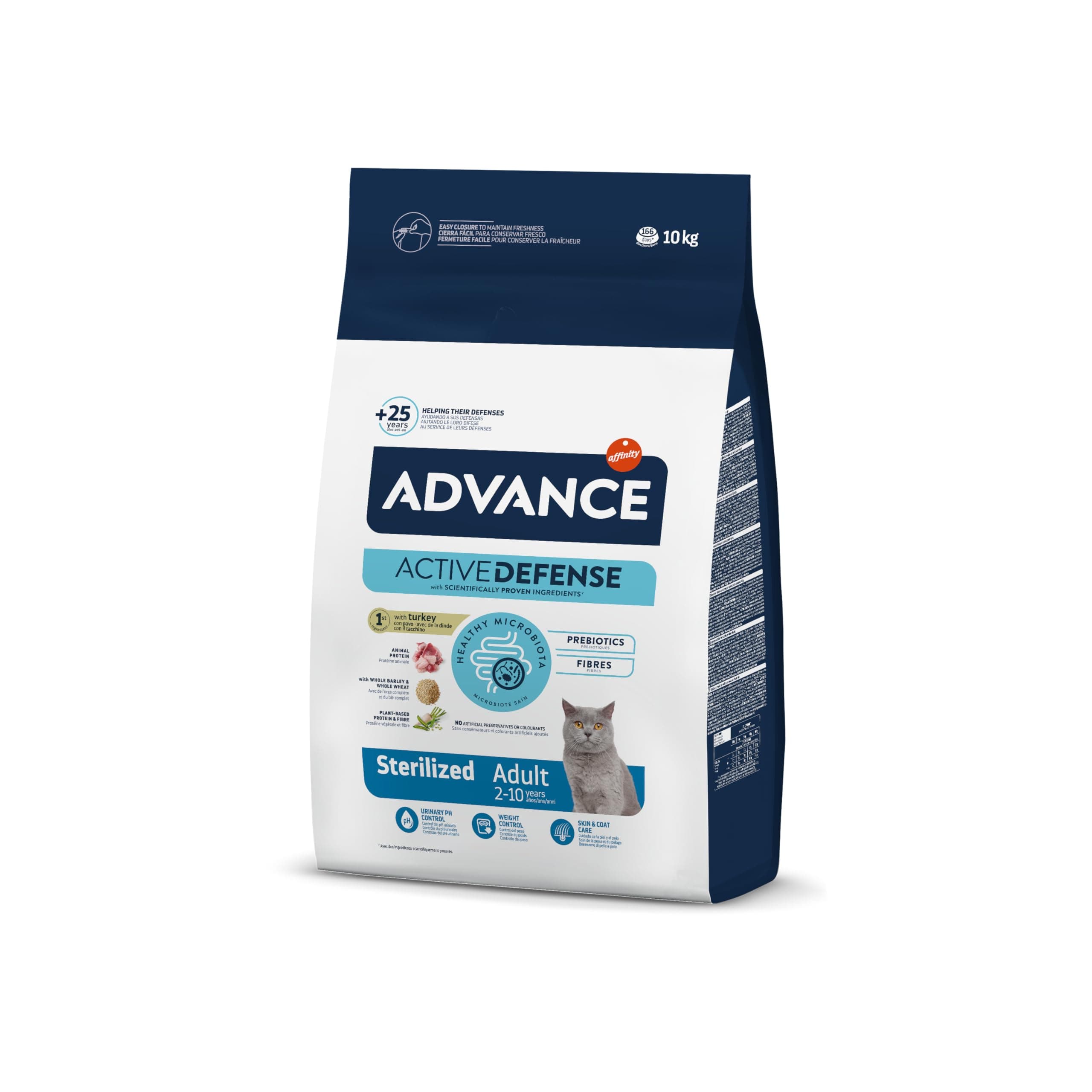Advance Cat Adult Sterilized, Pienso para Gatos Adultos Esterilizados con Pavo, 10kg