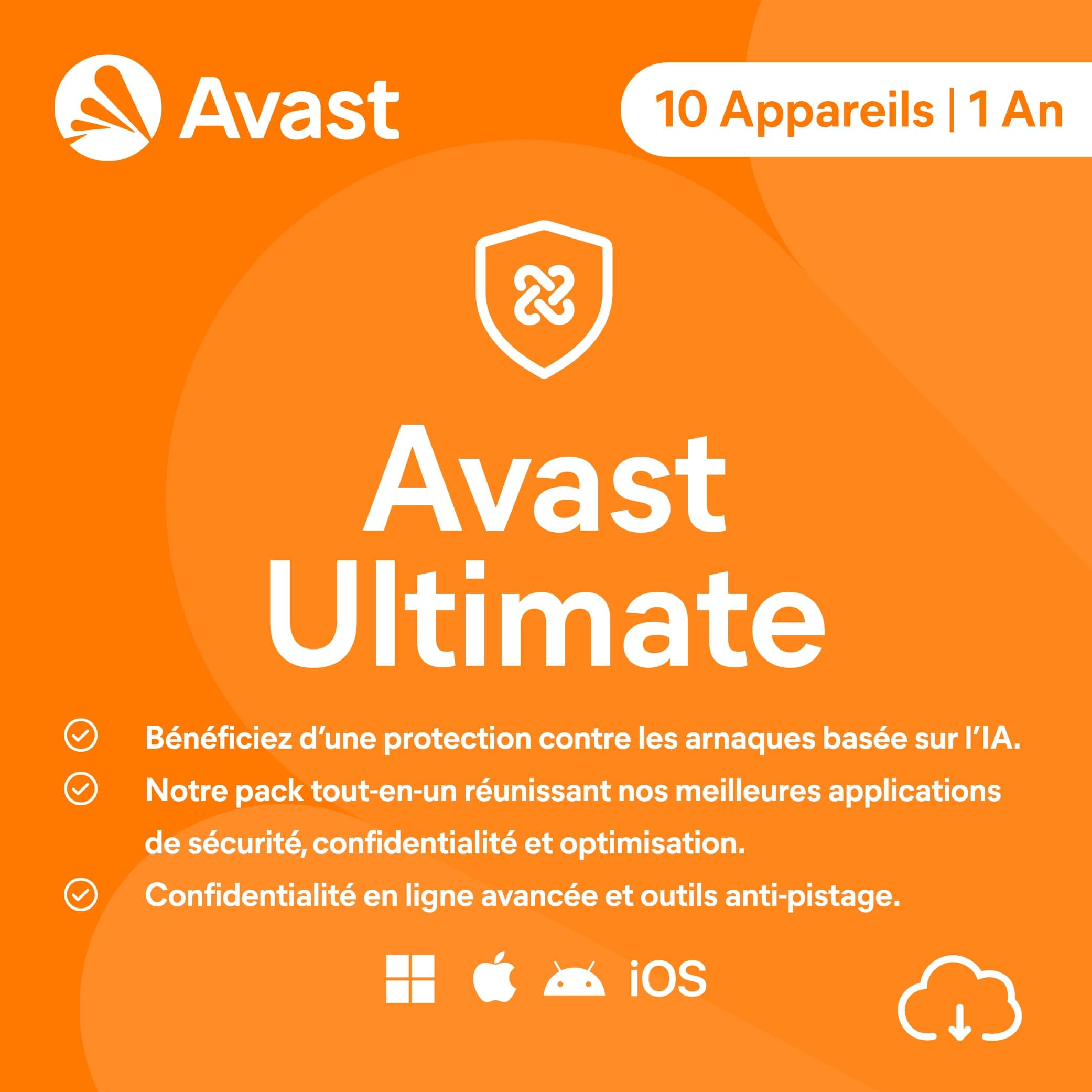 Avast Ultimate 2026 | 10 appareils |Antivirus| 1 An | Code d'activation envoi par email