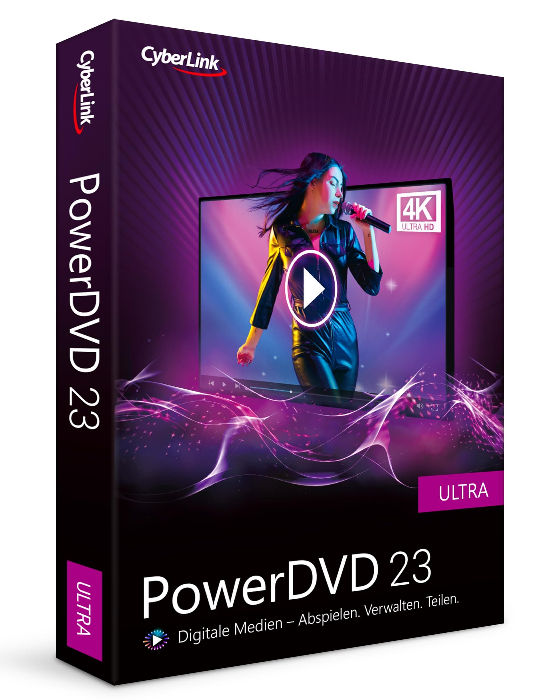 CyberLink PowerDVD 23 Ultra Preisgekrönter Media Player für Blu-ray-/DVD-Disc und professionelle Medienwiedergabe und -verwaltung Wiedergabe praktisch aller Dateiformate Windows 10/11 [Box]