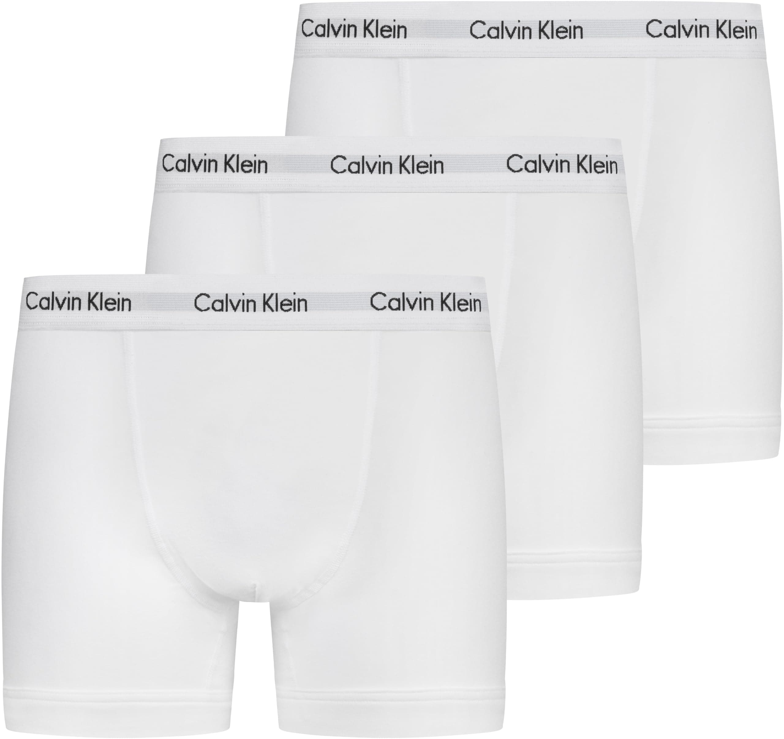 Calvin Klein Uomo Pantaloncini Boxer Confezione da 3 Intimo, Bianco (White), L
