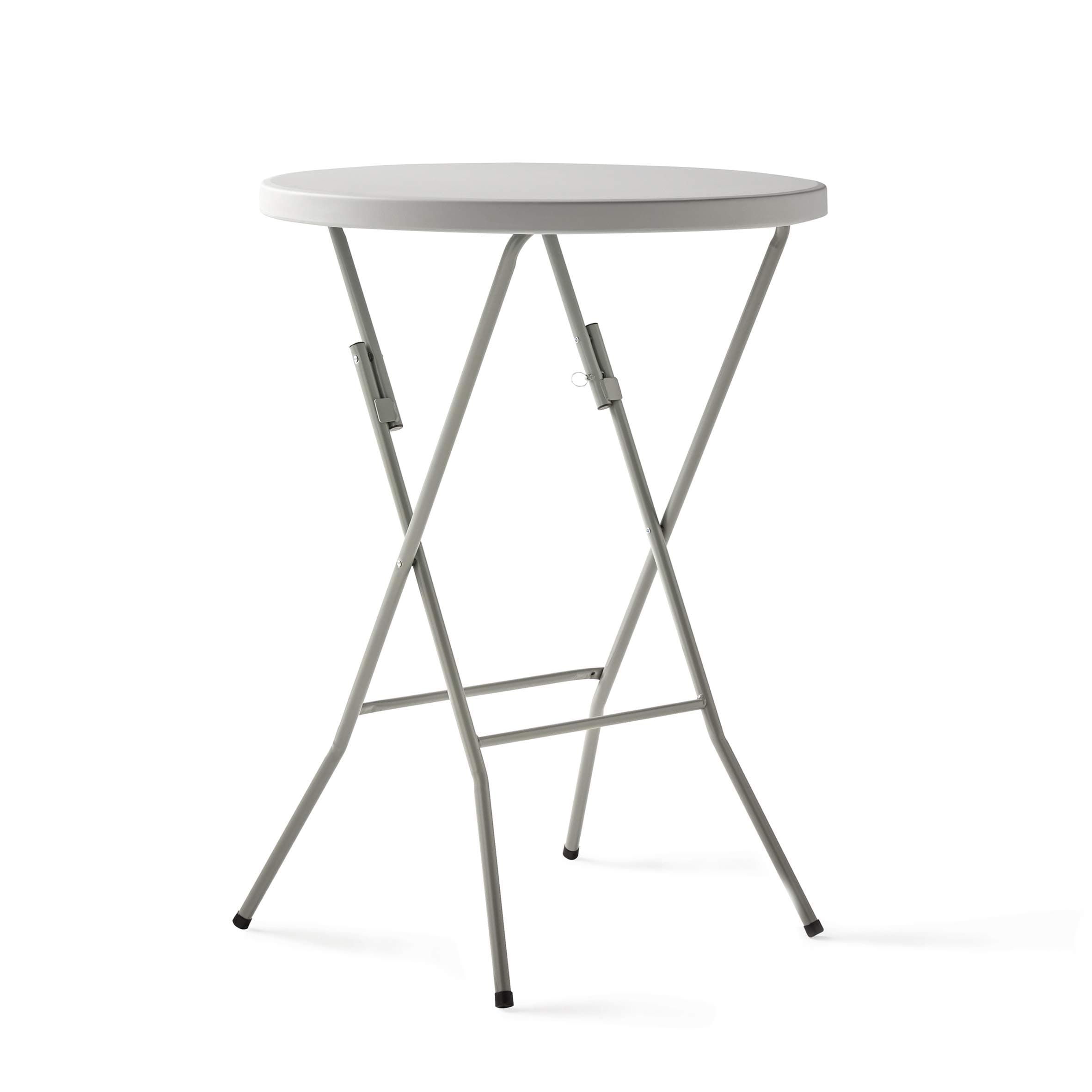 KG KITGARDEN - Mesa Plegable Portátil Multifuncional, Ø80x110cm, Redonda, Blanco