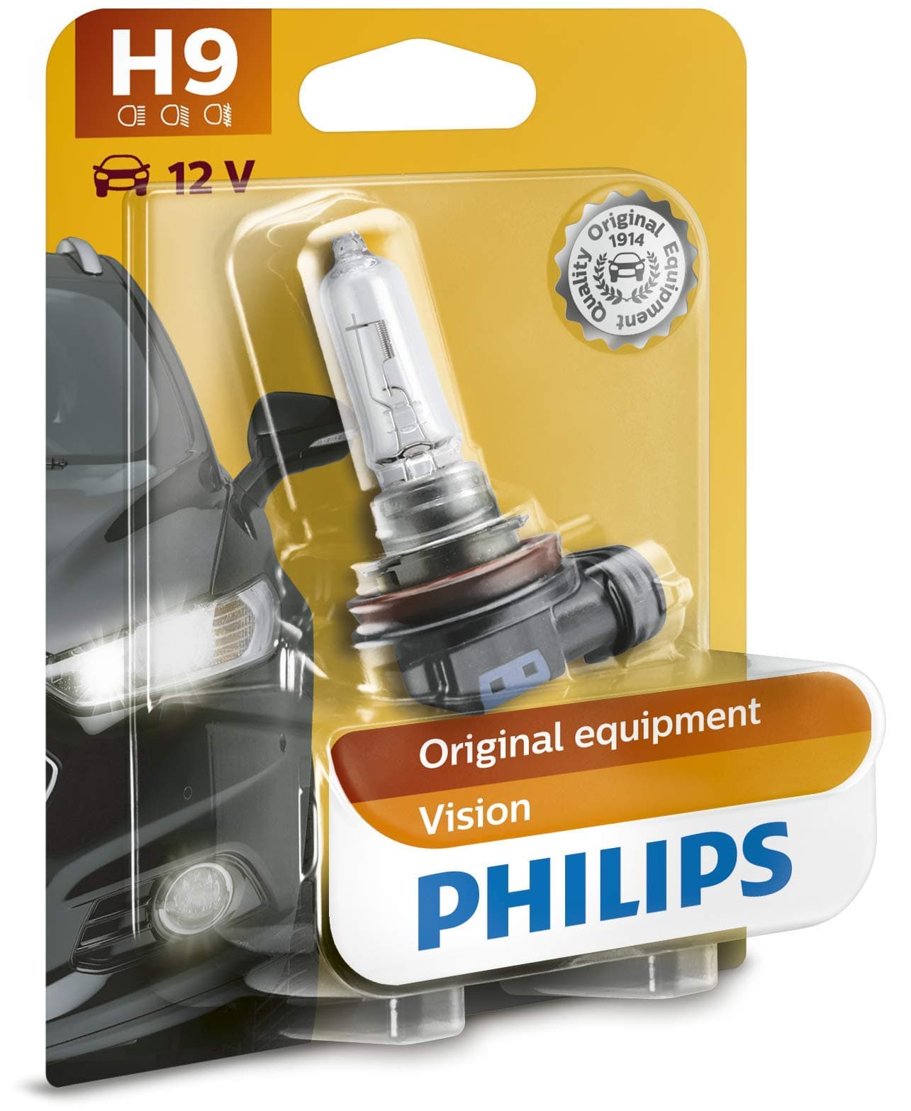 Philips Vision H9 Ampoule De Phare Avant, Blister De 1
