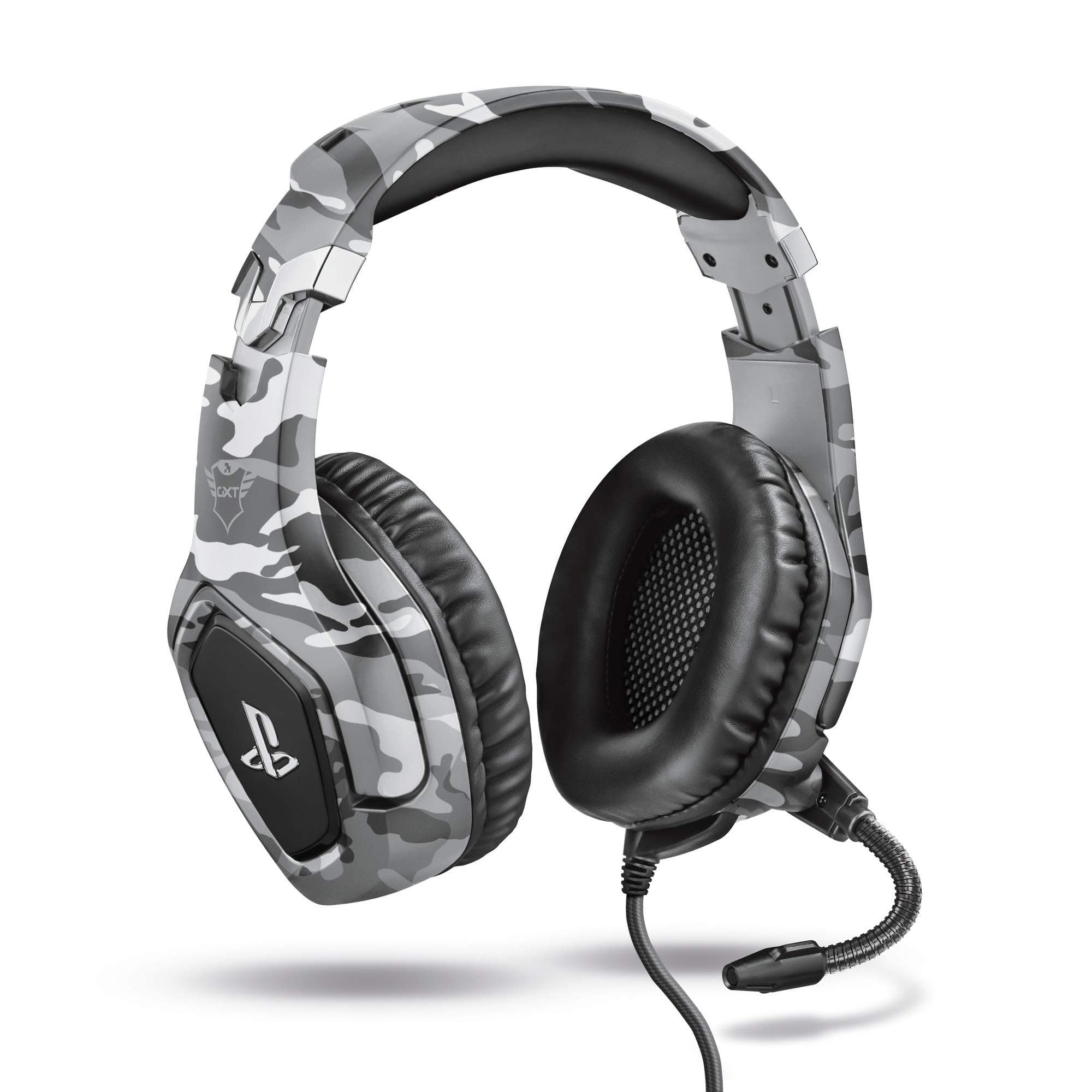 Trust Gaming GXT 488 Forze-G Cuffie PS4 e PS5 con Licenza Ufficiale PlayStation, Over-Ear, Microfono Ripiegabile e Archetto Regolabile, Jack Audio 3.5 mm, Cuffie Gaming Cablate - Grigio