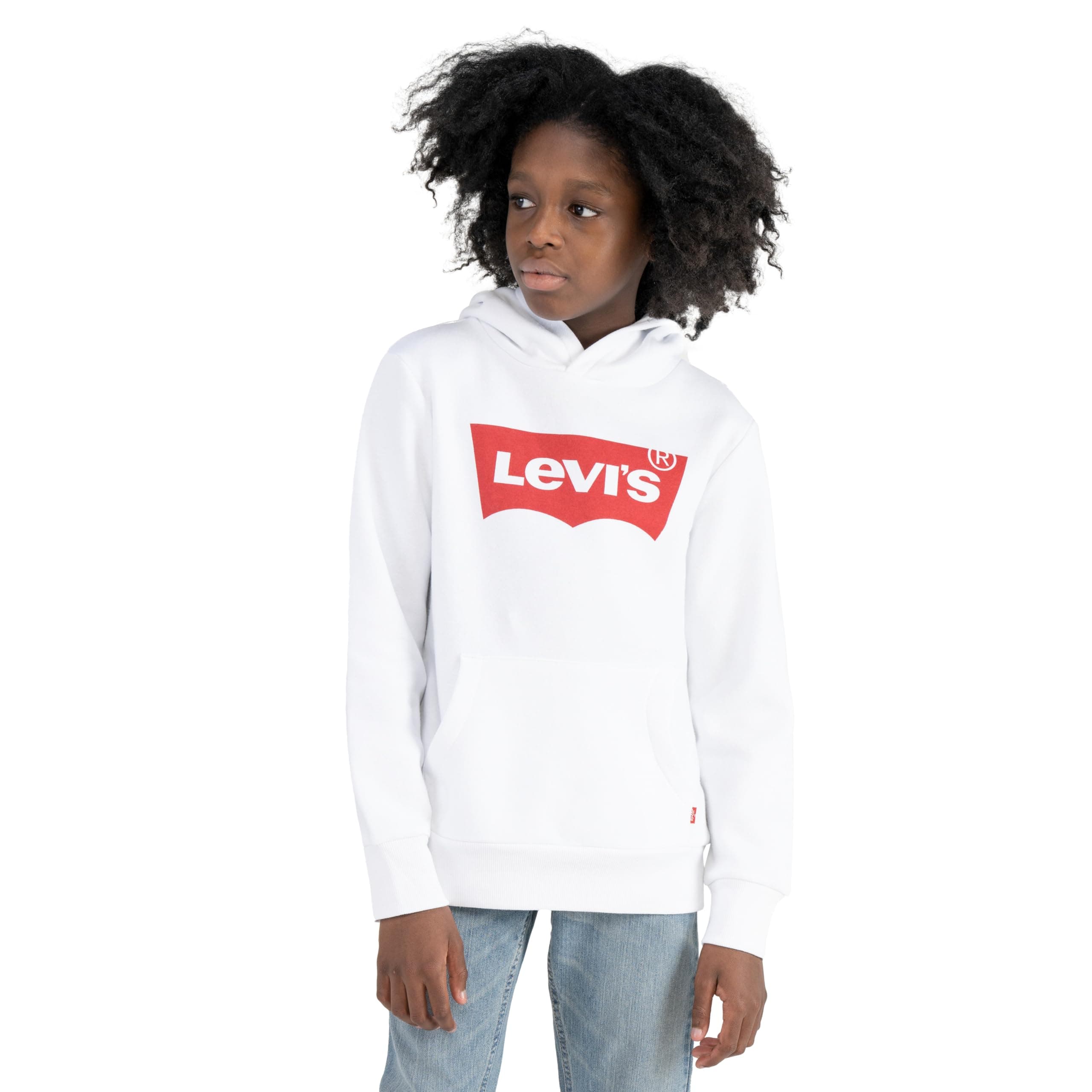 Levi's Lvb Batwing Screenprint Hoodie, Felpa con Cappuccio Bambini e ragazzi, Bianco (White), 2 anni