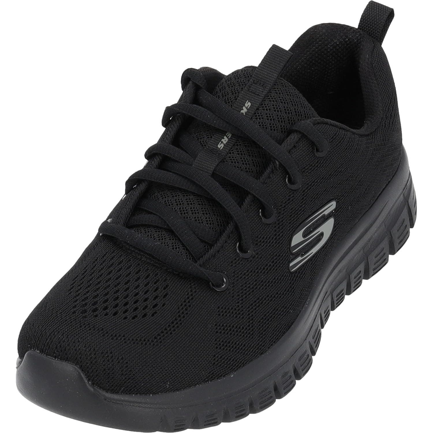 Skechers Graceful Get Connected Wide, Zapatillas, Mujer, Black, 38 Large