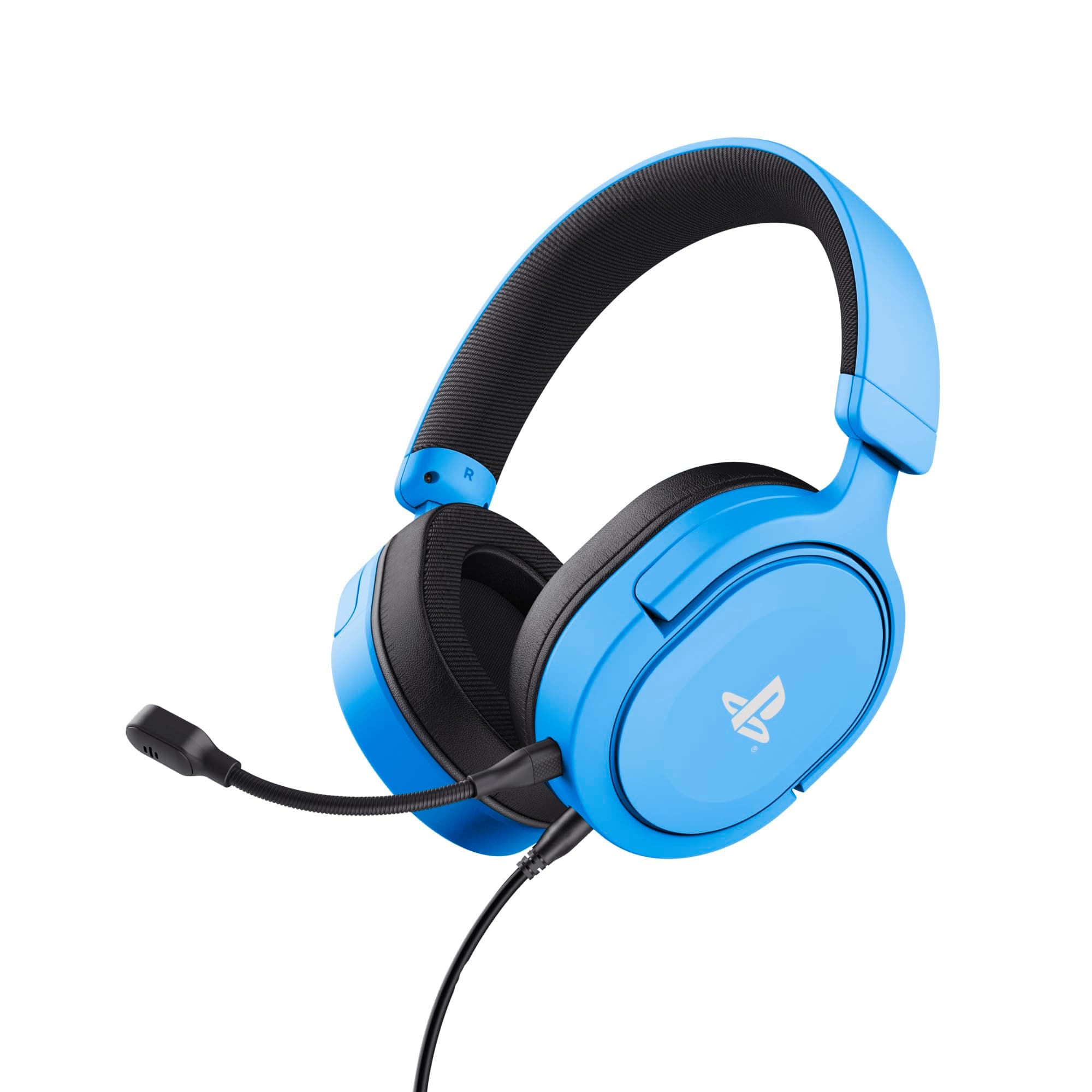 GXTrust 498B Forta Cascos PS5 Licencia Oficial para PlayStation 5, Drivers de 50 mm, Audio 3D, Diadema Regulable, Micrófono Extraíble, Cable de 1.2 m, Auriculares Gaming, Azul