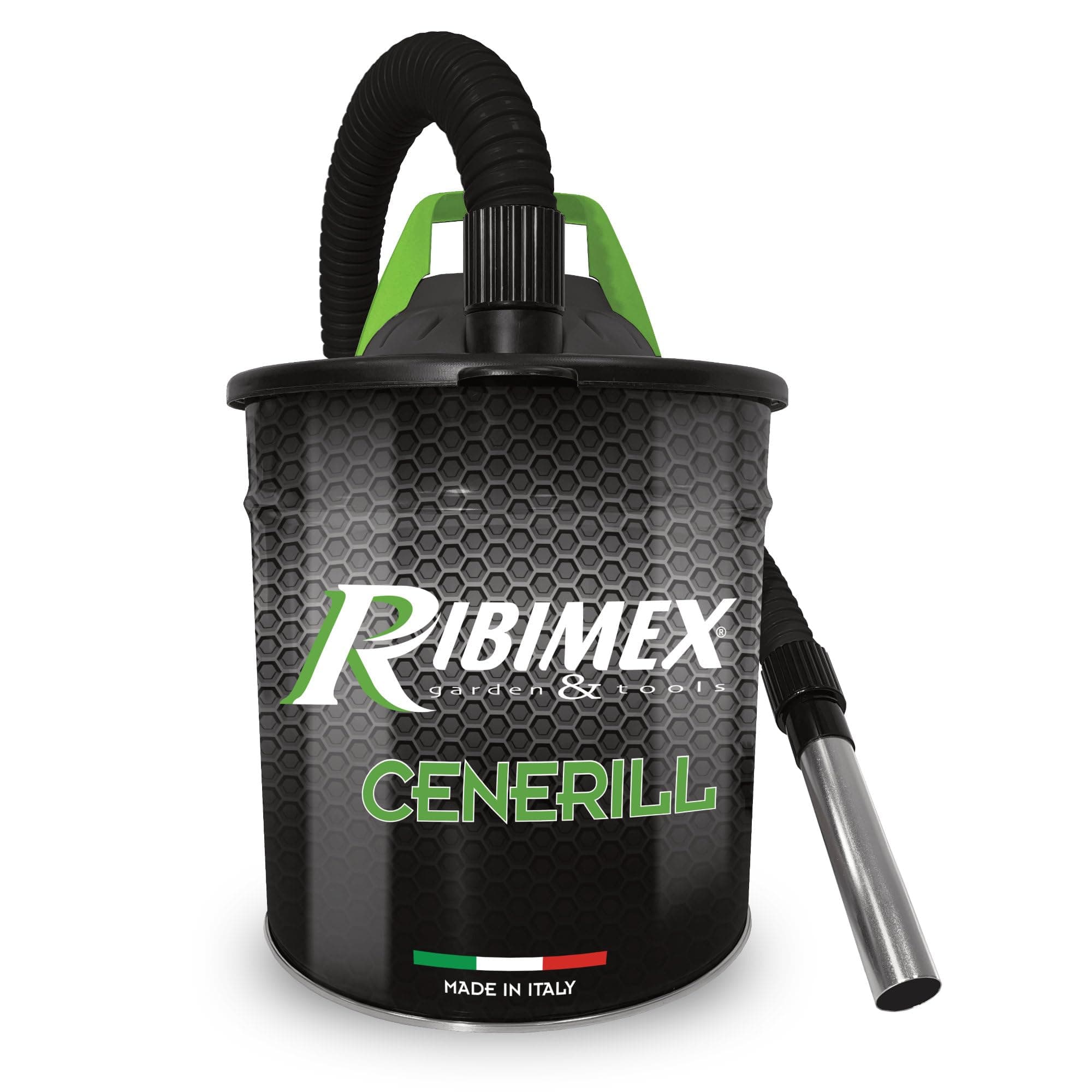 Ribimex Aspiracenere Elettrico Cenerill, con Filtro HEPA Lavabile, Bidone da 18 L, Potenza 1000 W, Ideale per Aspirare Ceneri Fredde da Stufe, Caminetti e Barbecue - PRCEN001