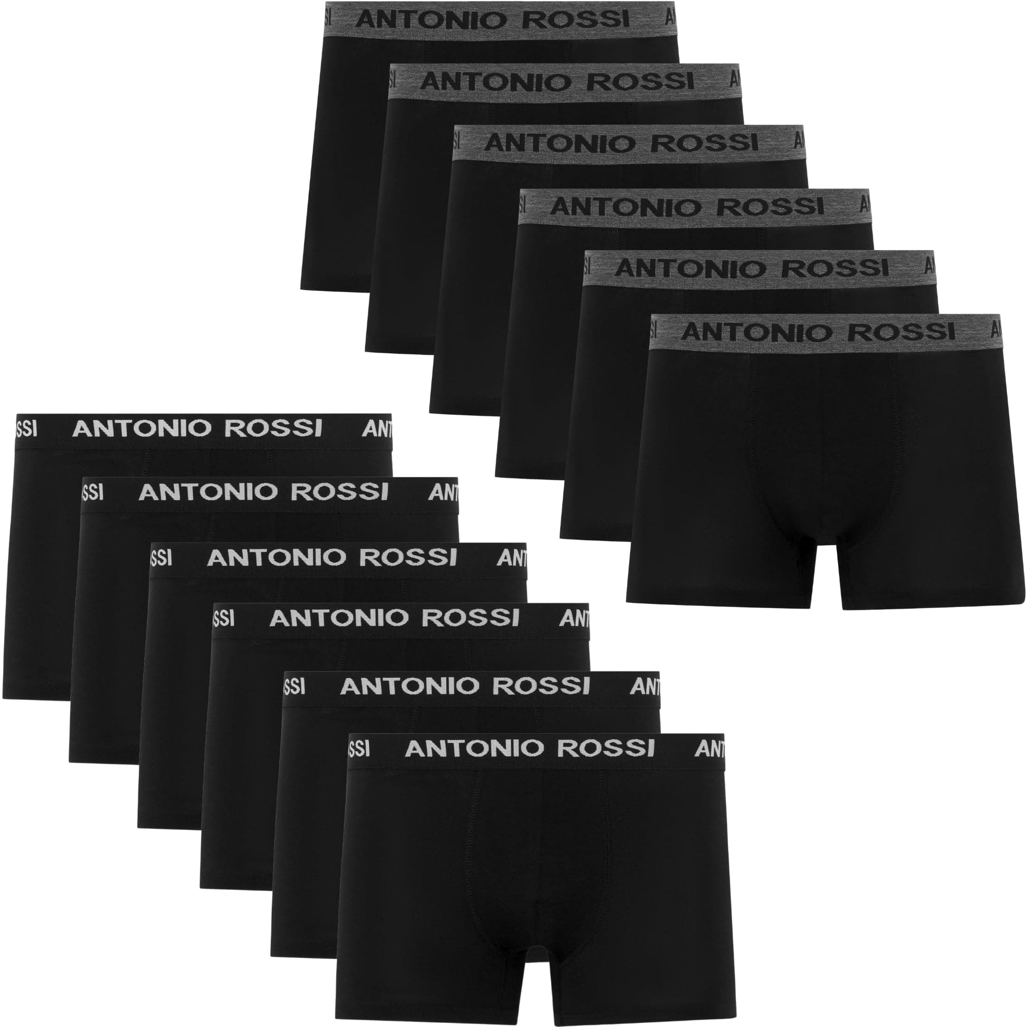ANTONIO ROSSI (lot de 12) boxers ajustés pour hommes - Boxers pour hommes avec ceinture élastique