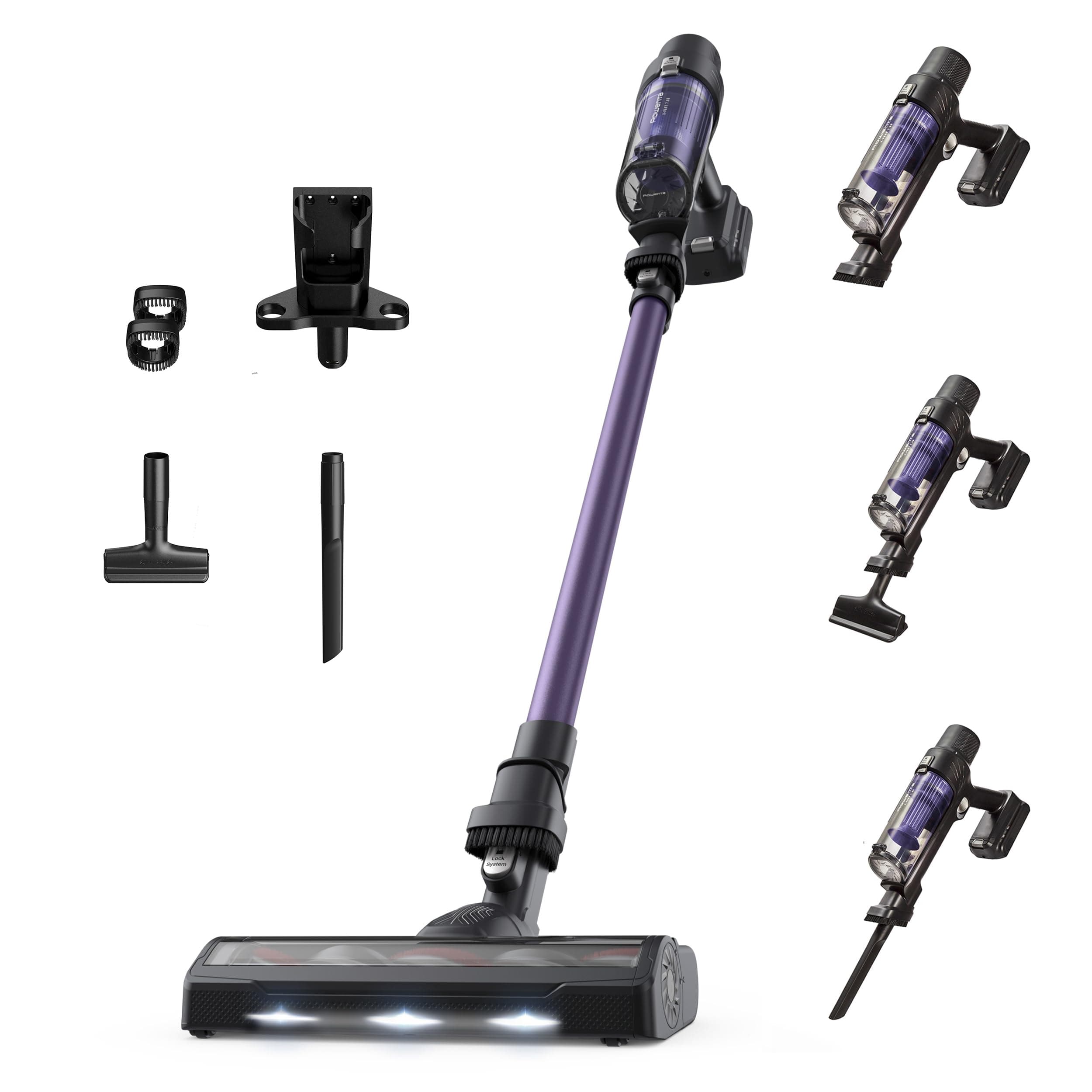Rowenta X-Pert 7.60 Aspirateur Balai sans fil, Ultra Léger, Puissant 140W, Polyvalent, Autonomie 45min, Efficace tous Types de Sols, RH6A31WO, Violet
