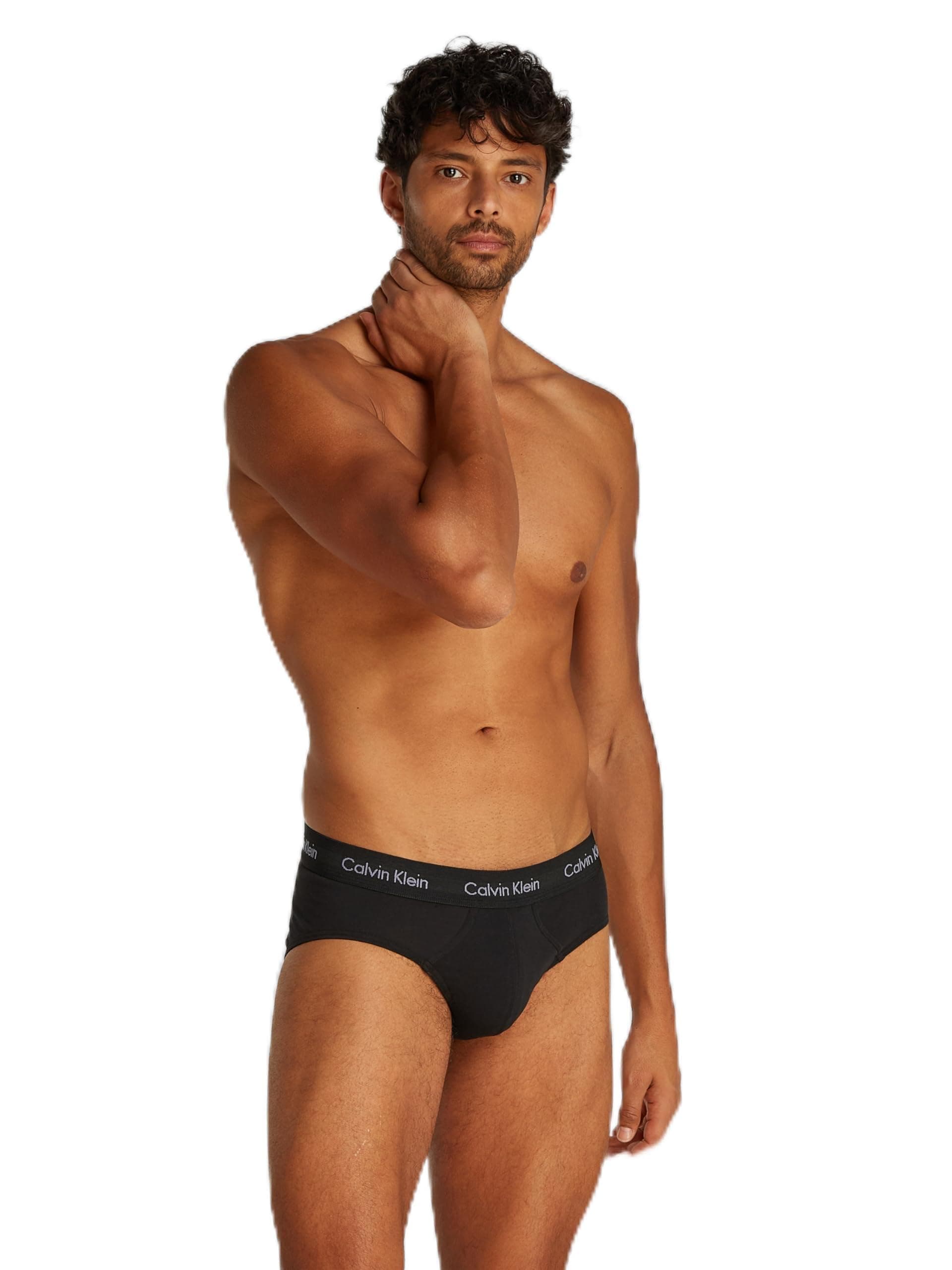Calvin Klein Hip Brief 3Pk 0000U2661G, Slip, Uomo, Multicolore (Black Bodies W/Blue Shadow/Supreme), XL