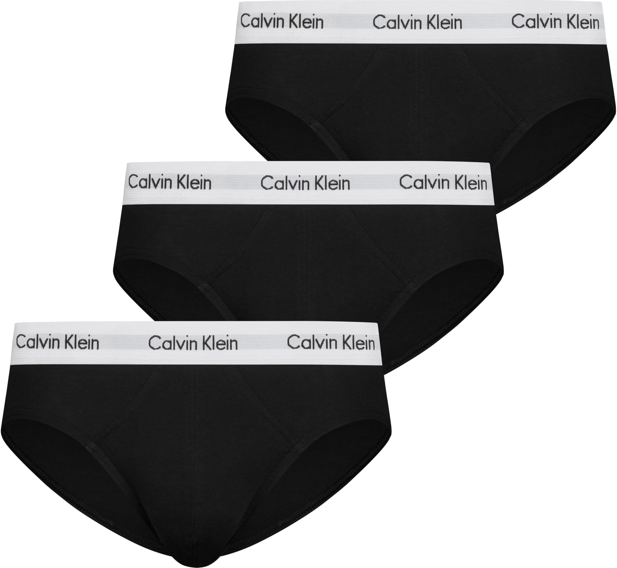 Calvin Klein Uomo Slip Hipster Confezione da 3 Intimo, Nero (Black), S
