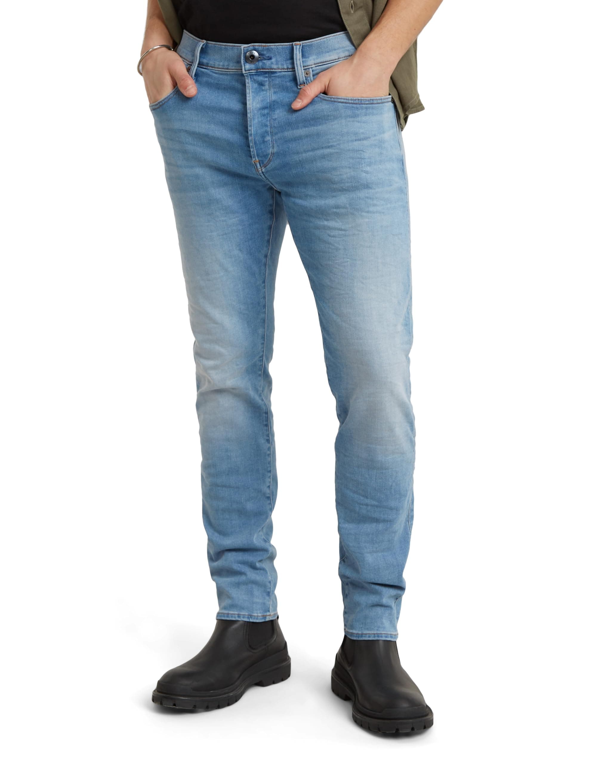 G-STAR 3301 Slim Jeans Vaqueros, Azul (Lt Indigo Aged 51001-8968-8436), 30W / 30L Hombre