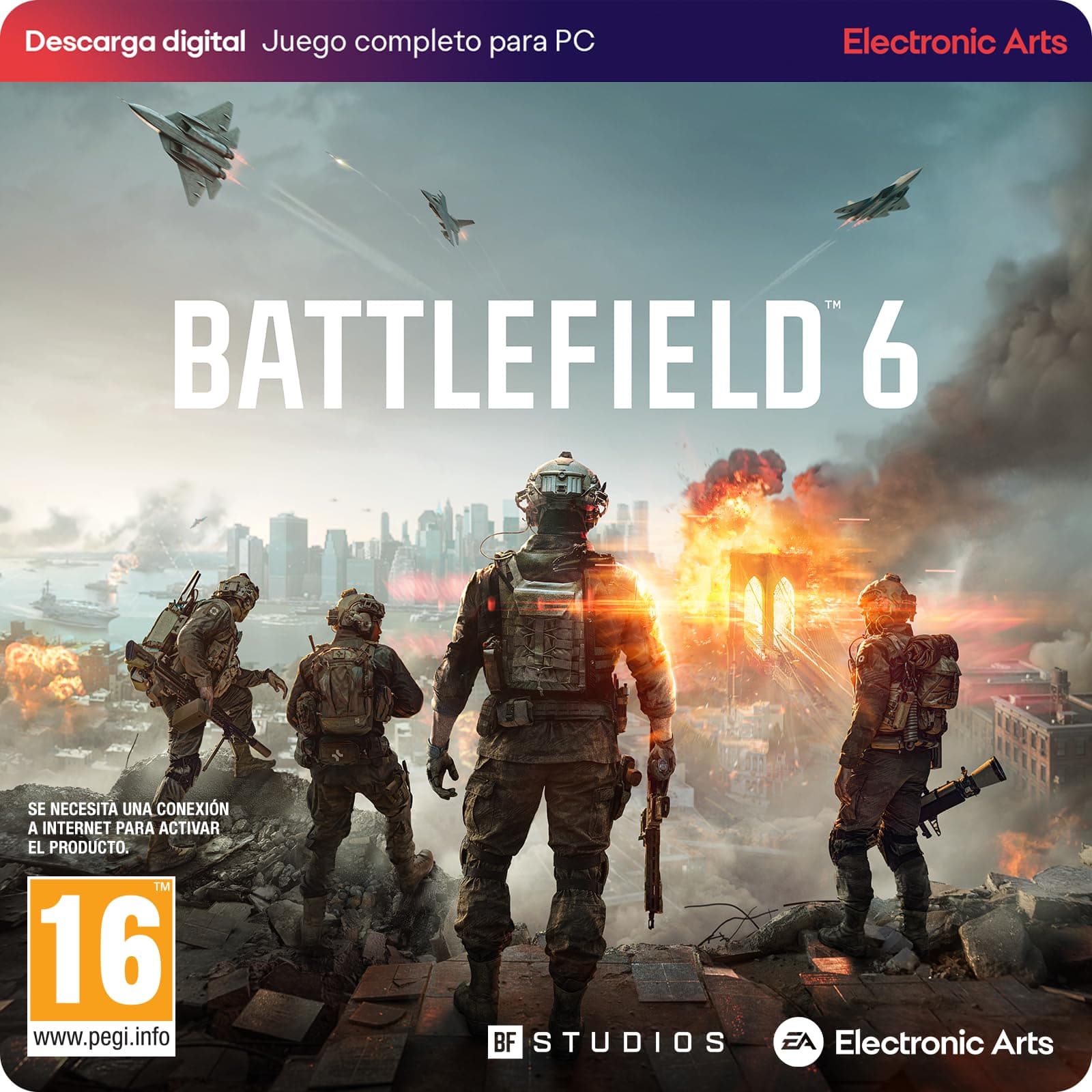 Battlefield 6 Standard Edition PCWin | Codigo de descarga inmediato EA App | Videojuegos | Castellano Standard | Código EA App para PC