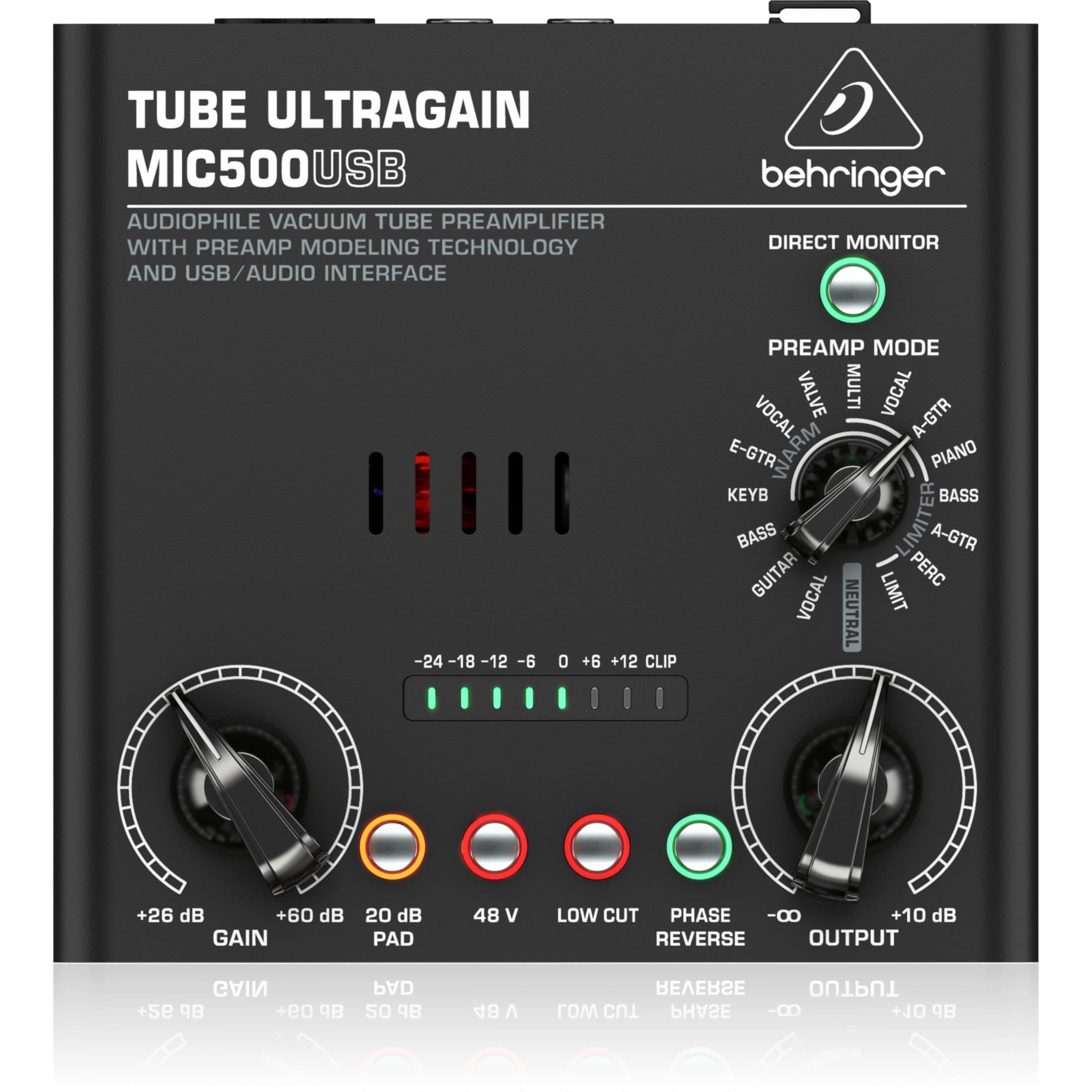 Behringer TUBE ULTRAGAIN MIC500USB Divisor de señal