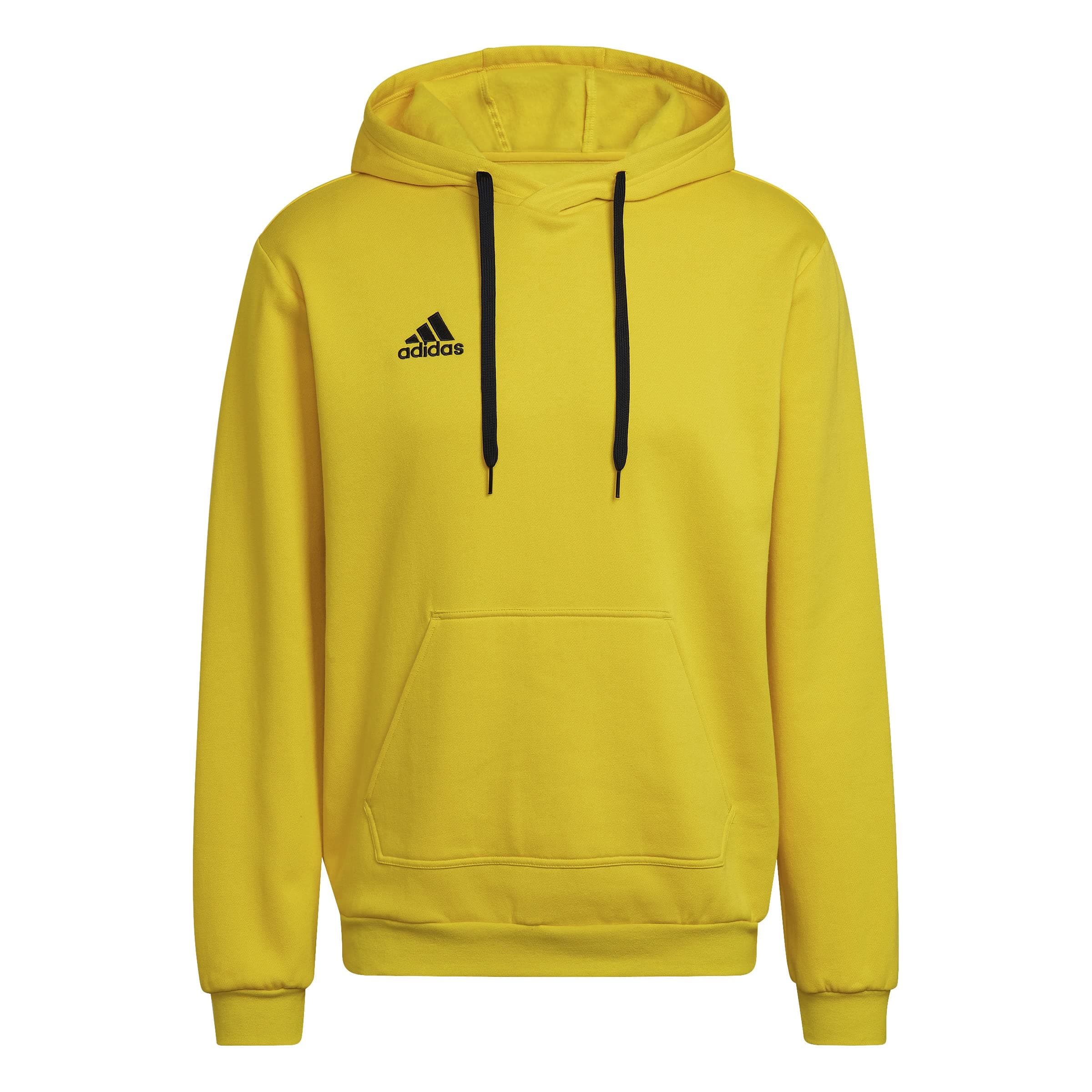 adidas Uomo Entrada 22 Sweat Hoodie, Team Yellow / Black, XL Long