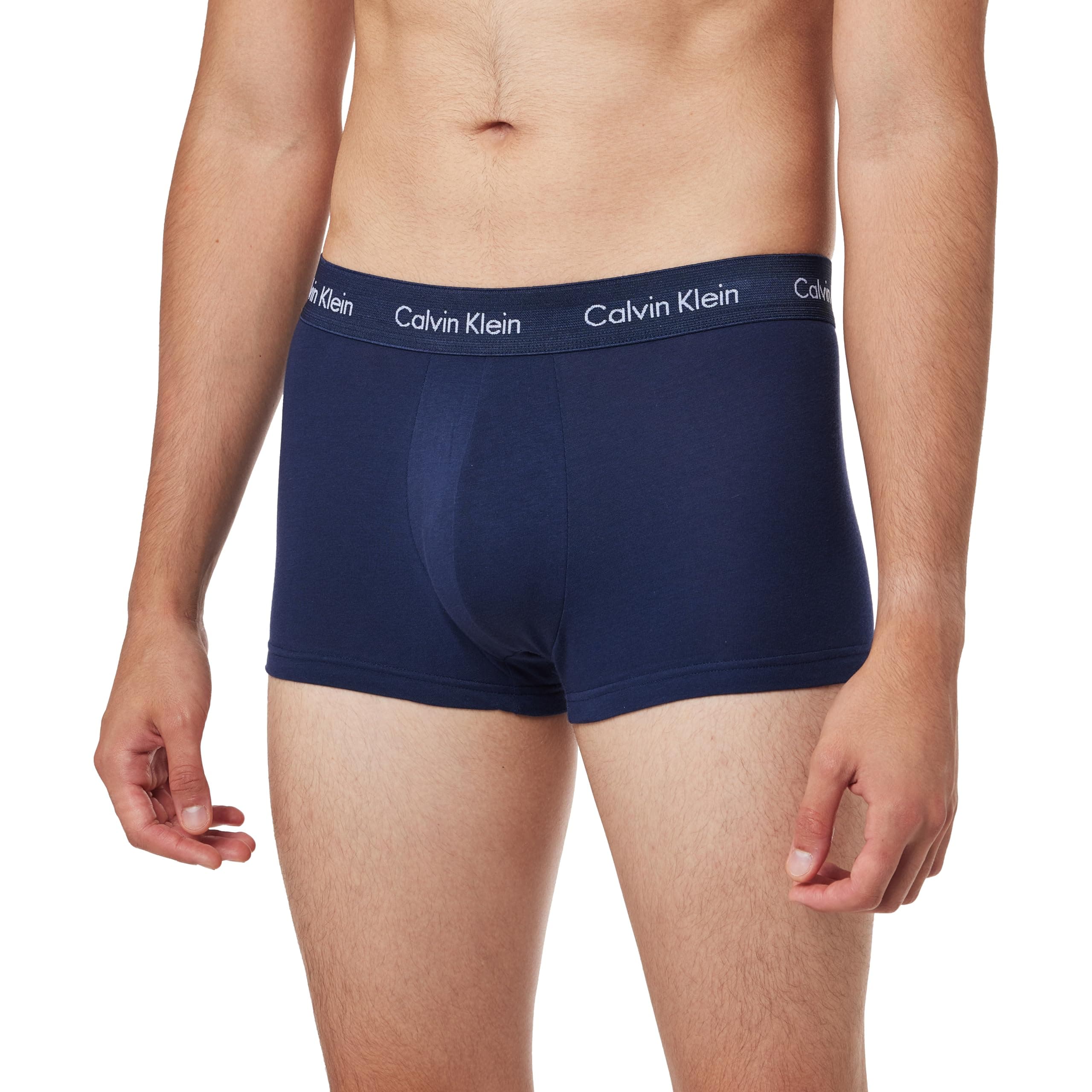 Calvin Klein Calzoncillos bóxer Hombre Pack de 3 Low Rise Trunks Ropa Interior, Verde (Blue Shadow/Supreme Green/Chalk), M