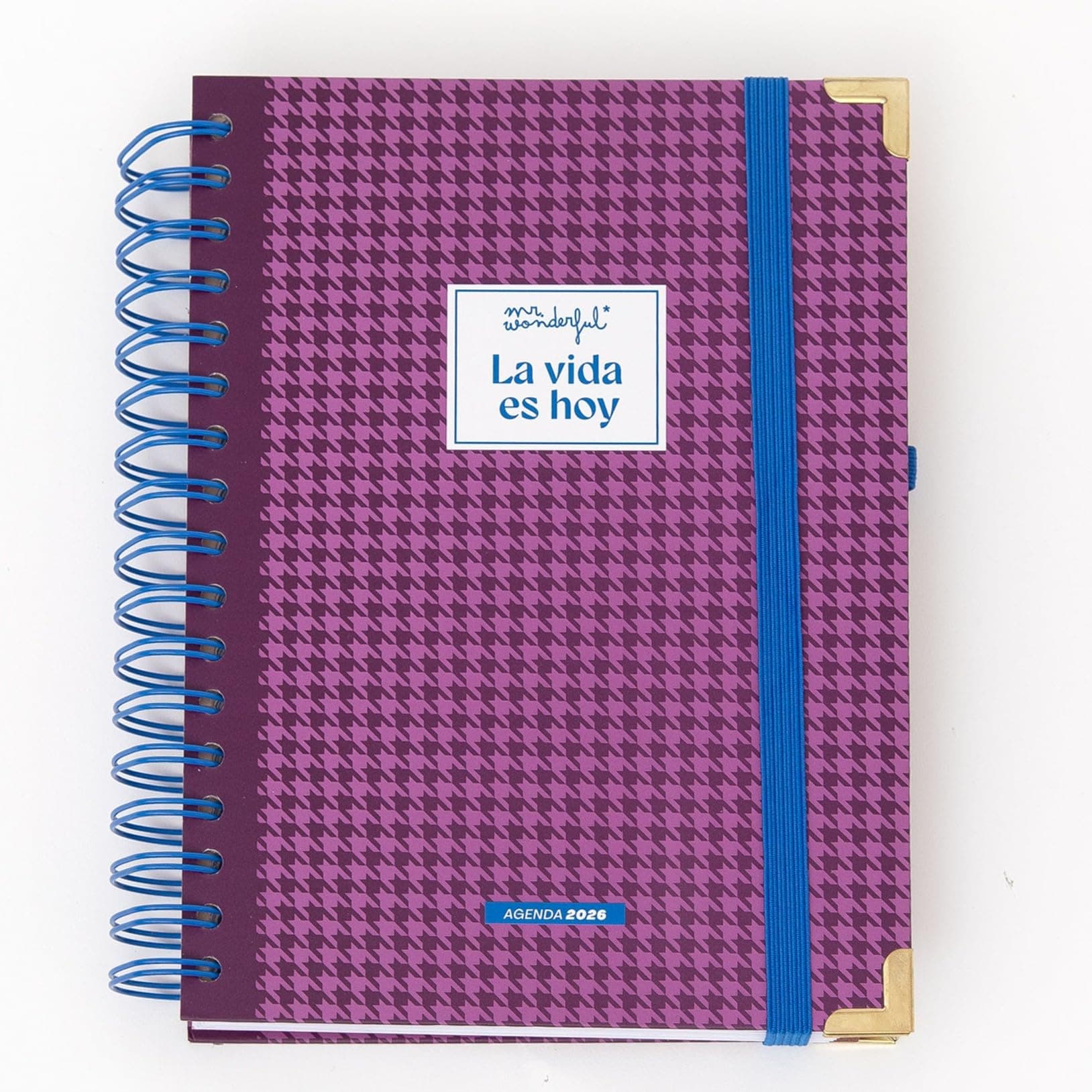 Mr. Wonderful - Set de Agenda Anual Office 2026 Vista Diaria + Bolígrafo - La vida es hoy