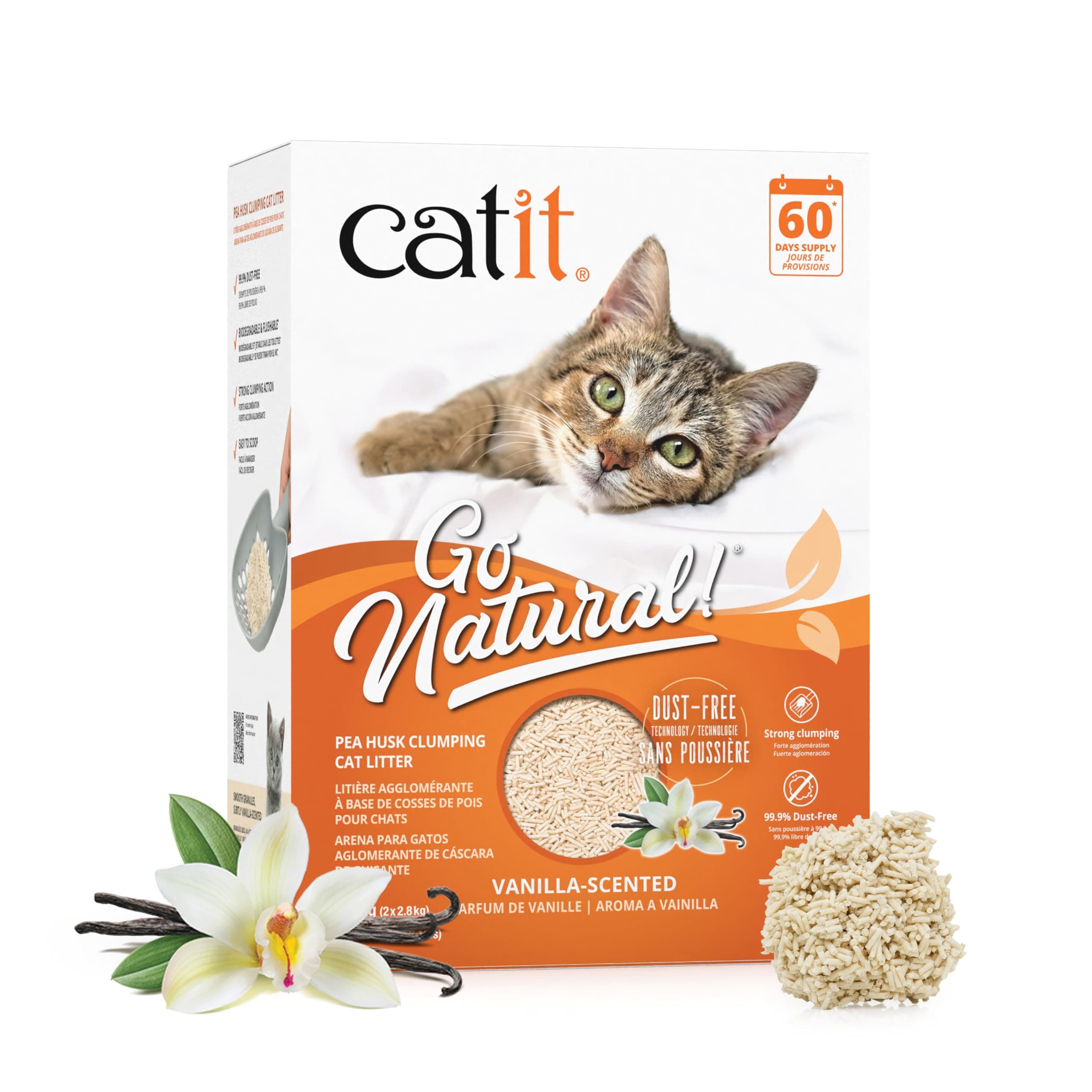 Catit Go Natural! Arena Guisantes, Aroma Vainilla 5.6 kg