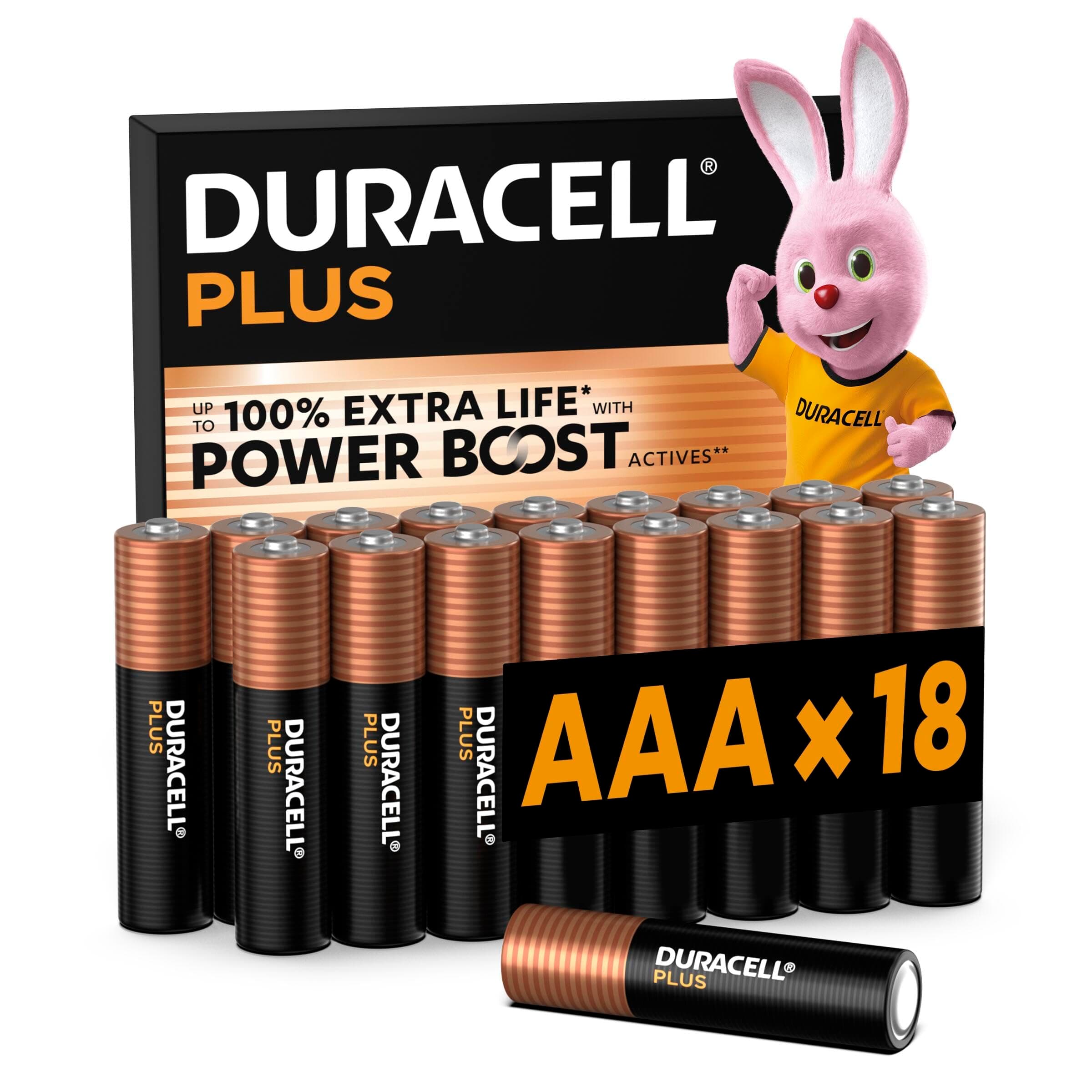 DURACELL Plus AAA-Batterien (18er-Pack) – Alkaline-Batterien 1,5 V