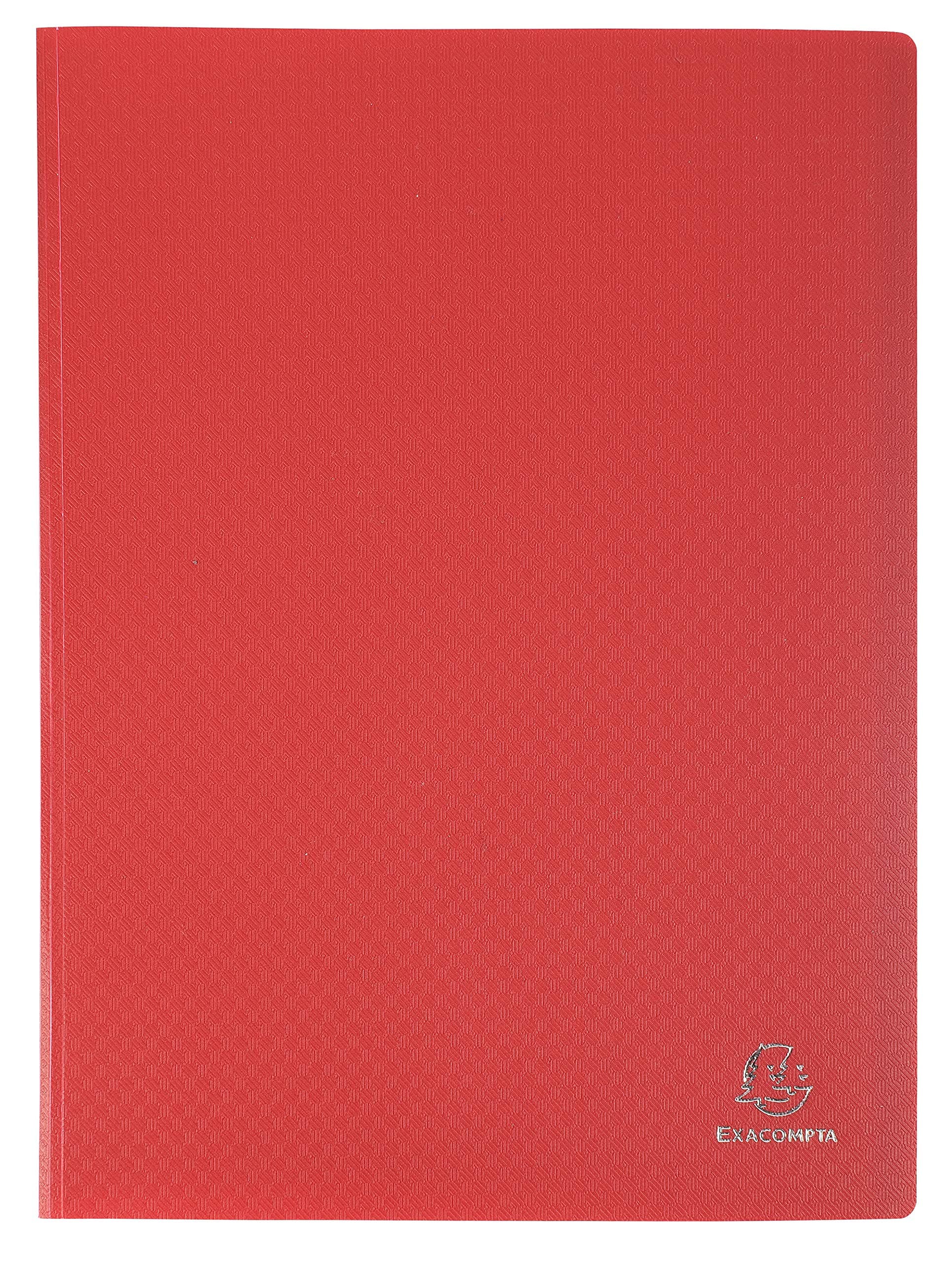 Exacompta - Réf. 8535E - Carton de 15 Protèges-documents OPAK - 30 pochettes grainées antireflet - 60 vues - pour format A4 - dimensions 24 x 32 cm - couverture en polypro souple - couleur rouge