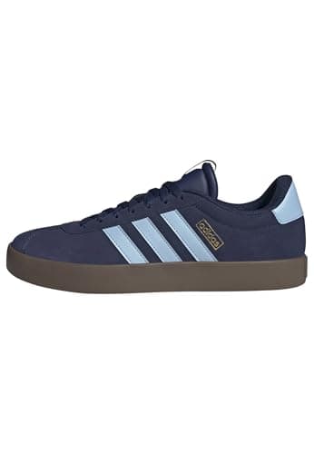 adidas Homme VL Court 3.0 Shoes, Dark Blue/Clear Sky/Gold Met., 35.5 EU