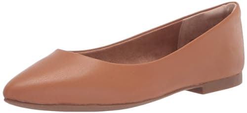 Amazon Essentials Bailarinas Puntiagudas para Mujer, Color Camel, Talla 9
