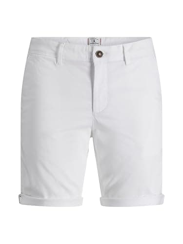 JACK & JONES Jjibowie Jjshorts Solid Sa Sn Bermudas, White, L para Hombre