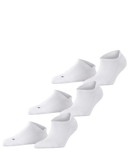 FALKE Unisex Sneakersocken Cool Kick Sneaker 3-Pack U SN weich atmungsaktiv schnelltrocknend kurz einfarbig 3 Paar, Weiß (White 2000) neu - umweltfreundlich, 46-48