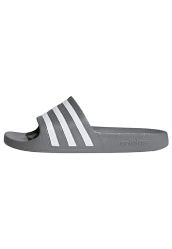 Adidas Unisex Adilette Aqua Slides Grey Three / Cloud White / Grey Three 9 UK 43 EU