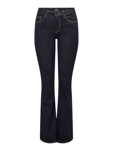ONLY ONLBLUSH Taille Moyenne Flared Fit Jeans Bleue M/30