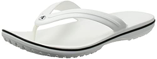 Crocs Unisexe Adulte Crocband Flip Tongs, White, 37/38 EU