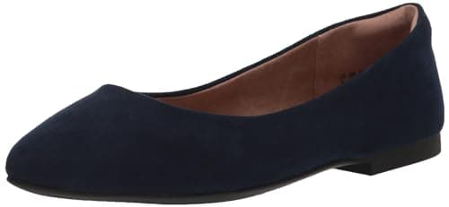 Amazon Essentials Ballerines Plates à Bout Pointu pour Femme, Bleu Marine, Pointure 37