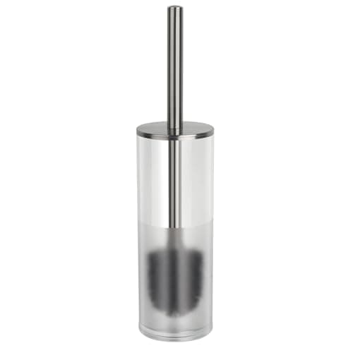 Spirella WC Bürste Klobürste Toilettenbürste hochwertig „NYO“ mit hygienischem Behälter Acryl Transparent