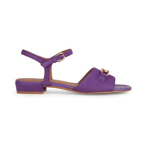 Geox D New Eraklia 15 Sandales plates pour femme, violet, 39 EU, pourpre, 39 EU