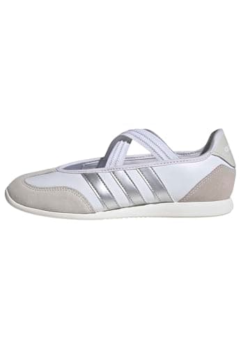 adidas Mujer Barreda Mary Jane Shoes, FTWR White/Silver Met./Off White, 42 2/3 EU