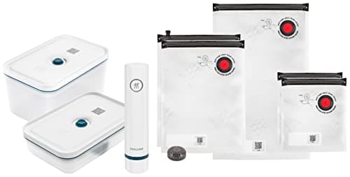 ZWILLING Fresh & Save Set Starter Sottovuoto per Alimenti, 8 Pezzi, Blu