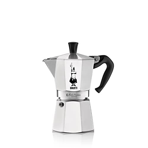 Bialetti - Moka Express: La Cafetière Expresso Iconique, Le Vrai Café Italien, Cafetière 6 Tasses (270 ML), Aluminium, Argenté