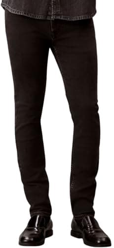 Calvin Klein Vaqueros Hombre Essential Black Skinny Fit, Negro (CK Essential Black), 30W/35L