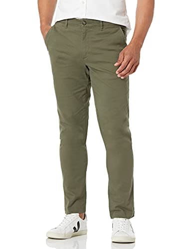 Amazon Essentials Men's Skinny-Fit Broken-in Chino Pant Pants, -Olive, 30W x 28L