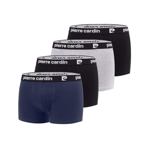Boxershorts Herren, Unterhosen Männer, 4er-Pack, Schwarz B1 (L)