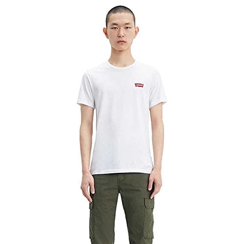 Levi's 2-Pack Crewneck Graphic Tee, T-shirt Uomo, Beige ( White / Mid Tone Grey Heather ), XXL
