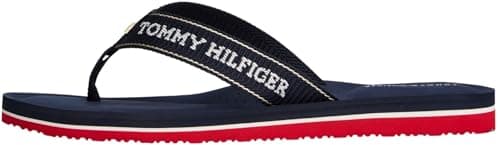 Tommy Hilfiger Chanclas Mujer Sporty Mid Wedge Summer Sandal con logotipo, Azul (Space Blue), 42