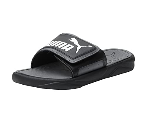 PUMA Mixte Royalcat Comfort Adult Sandal, BLACK-CASTLEROCK- WHITE, 46