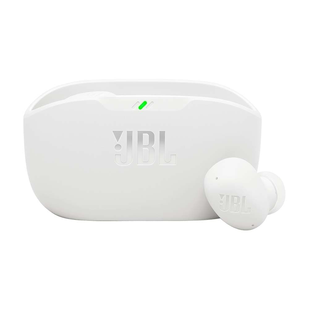 JBL Wave Buds 2, Kabellose Bluetooth-In-Ear-Kopfhörer mit Noise-Cancelling, 40 h Wiedergabe, JBL Pure Bass Sound, Smart-Ambient-Technologie, IP54 wasser - und staubdicht, Multipoint-Verbindung, Weiß