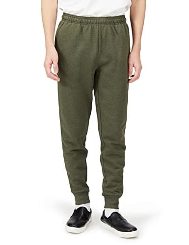 Amazon Essentials Pantaloni Sportivi in Pile, Vestibilità Comoda Uomo, Verde Oliva, M