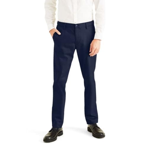 Dockers Signature Stain Defender Slim Creased, Chino, Hombre, Navy Blazer, 34W/32L