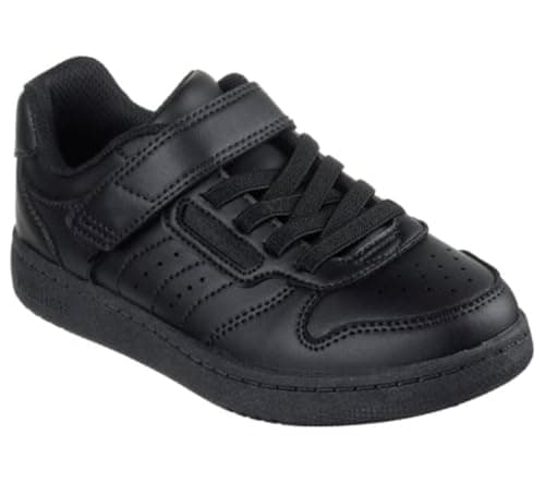 Skechers Quick Street - Tenis para niño, Negro/Negro, 18.0 cm