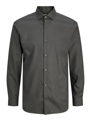 JACK & JONES Camicia Formale Slim Fit Grigio X_S